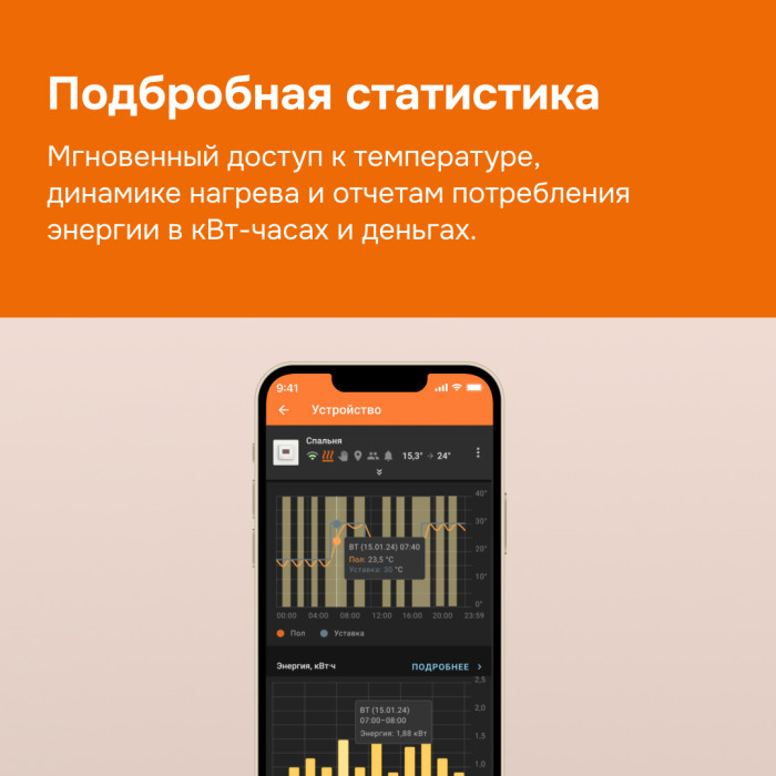 Wi-Fi терморегулятор для теплого пола Welrok az bk