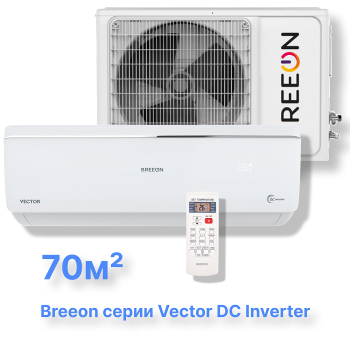 Инверторная сплит-система BREEON BRC-24AVI (комплект) серии Vector DC Inverter