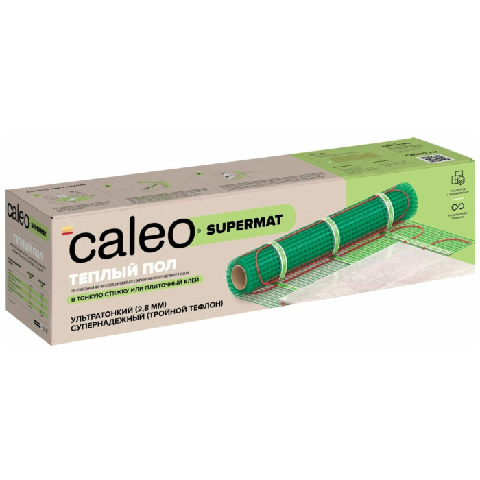 Нагревательный мат CALEO SUPERMAT 200 Вт/м2, 10 м2