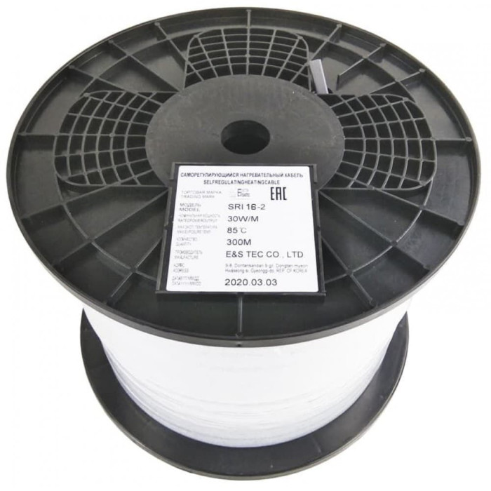 EASTEC SRL 16-2 M=16W (300м/рул.), греющий кабель без оплетки, пог.м.