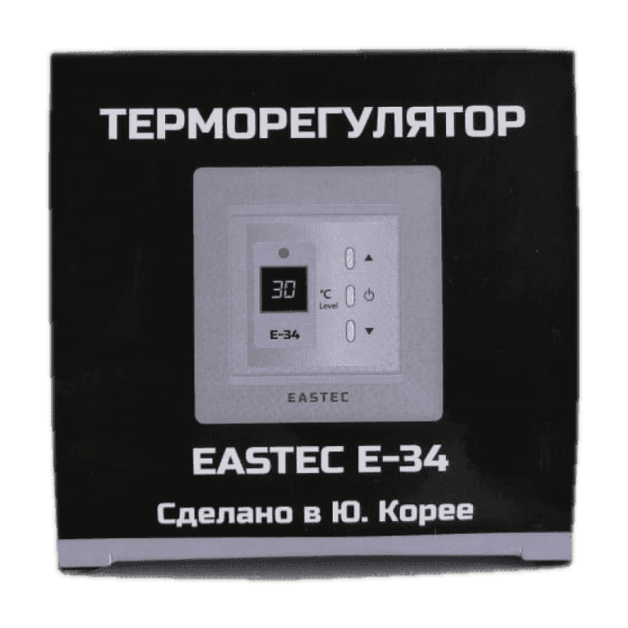 Терморегулятор EASTEC E-34 серебро (Встраиваемый 3,5 кВт)