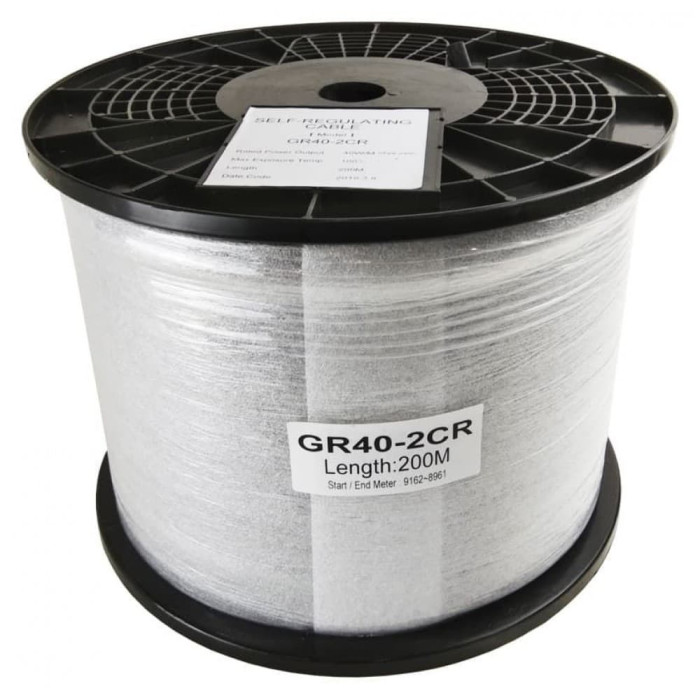 EASTEC GR 40-2 CR, M=40W (200м/рул.), греющий кабель с УФ защитой, пог.м.