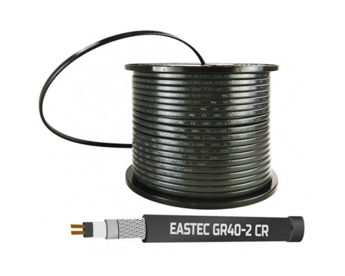 EASTEC GR 40-2 CR, M=40W (200м/рул.), греющий кабель с УФ защитой, пог.м. купить в Новосибирске