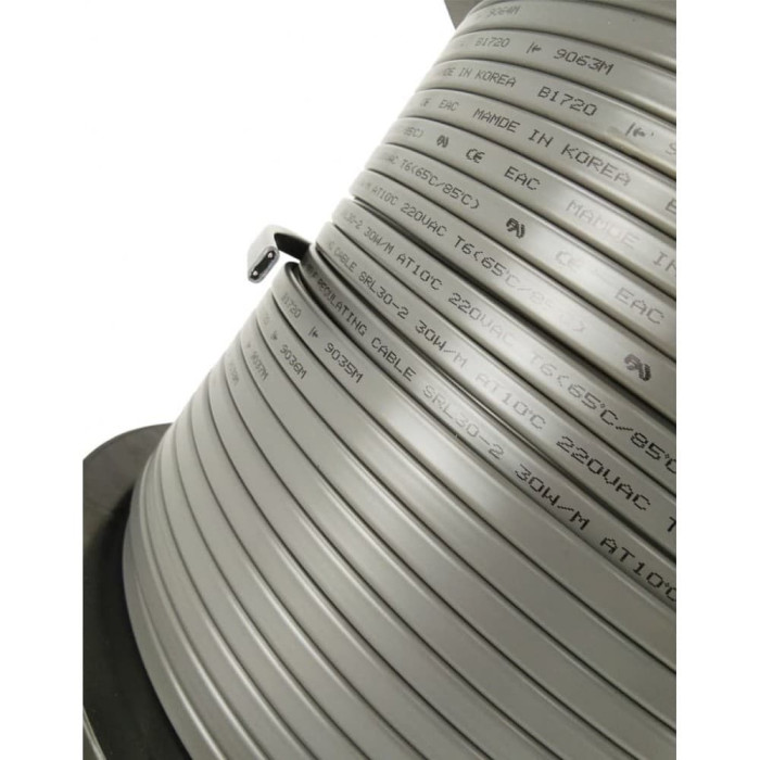 EASTEC SRL 30-2 M=30W (300м/рул.), греющий кабель без оплетки, пог.м.