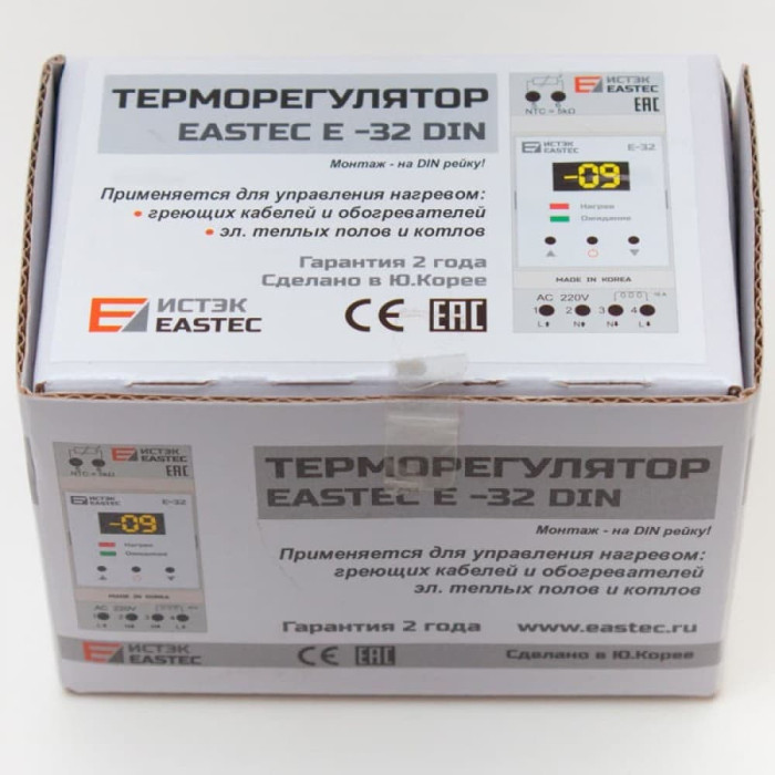 Терморегулятор EASTEC E-32 DIN (На DIN рейку. 3,5 кВт)