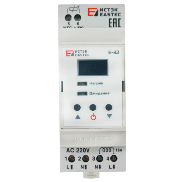 Терморегулятор EASTEC E-32 DIN (На DIN рейку. 3,5 кВт)