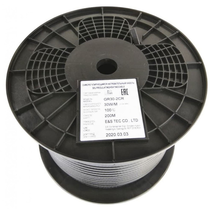 EASTEC GR 30-2 CR, M=30W (200м/рул.), греющий кабель с УФ защитой, пог.м.