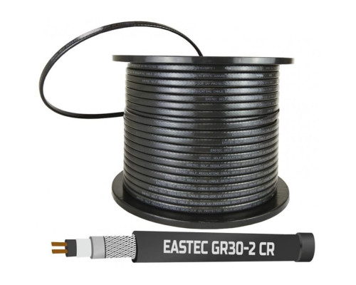 EASTEC GR 30-2 CR, M=30W (200м/рул.), греющий кабель с УФ защитой, пог.м. купить в Новосибирске