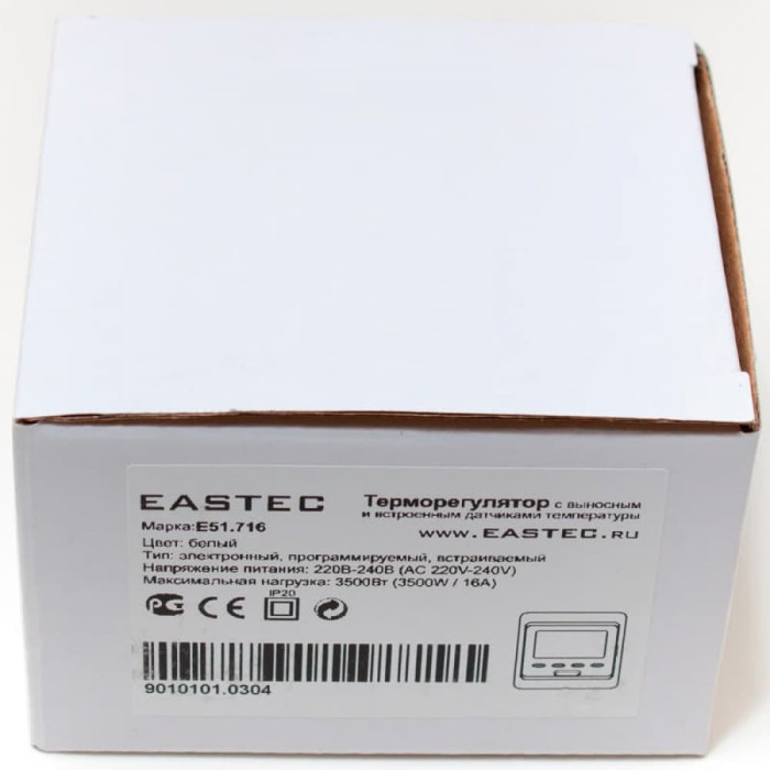 Терморегулятор EASTEC E 51.716 (белый)