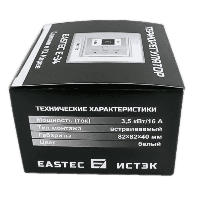 Терморегулятор EASTEC E-34 белый (Встраиваемый 3,5 кВт)