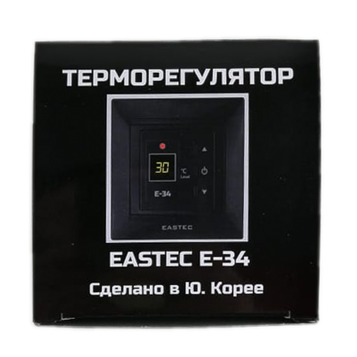 Терморегулятор EASTEC E-34 черный (Встраиваемый 3,5 кВт)