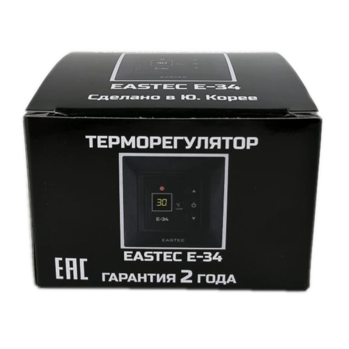 Терморегулятор EASTEC E-34 черный (Встраиваемый 3,5 кВт)