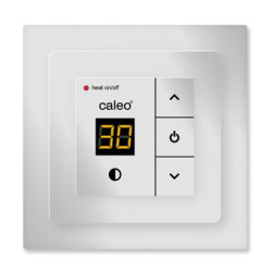Терморегулятор CALEO 720 Silver с адаптерами, встраиваемый цифровой, 2 кВт