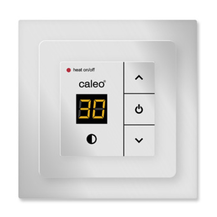 Терморегулятор CALEO 720 Silver с адаптерами, встраиваемый цифровой, 2 кВт