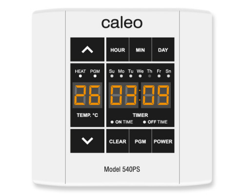 Терморегулятор CALEO 540PS накладной цифровой, программируемый, 4 кВт купить в Новосибирске