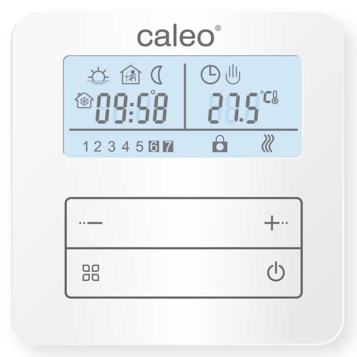 Терморегулятор CALEO С950, накладной, цифровой, программируемый, 3,5 кВт