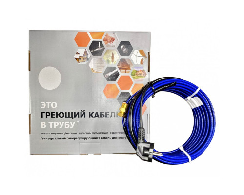 Греющий кабель для установки в трубу с сальниковым узлом - 12м купить в Новосибирске