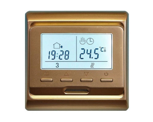 Терморегулятор для теплого пола E51 золотой купить в Новосибирске